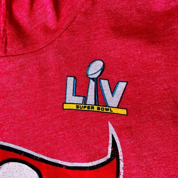 Fanatics Large Tom Brady 12 Superbowl 54 hoodie short sleeve tee Buccaneers - Picture 2 of 7